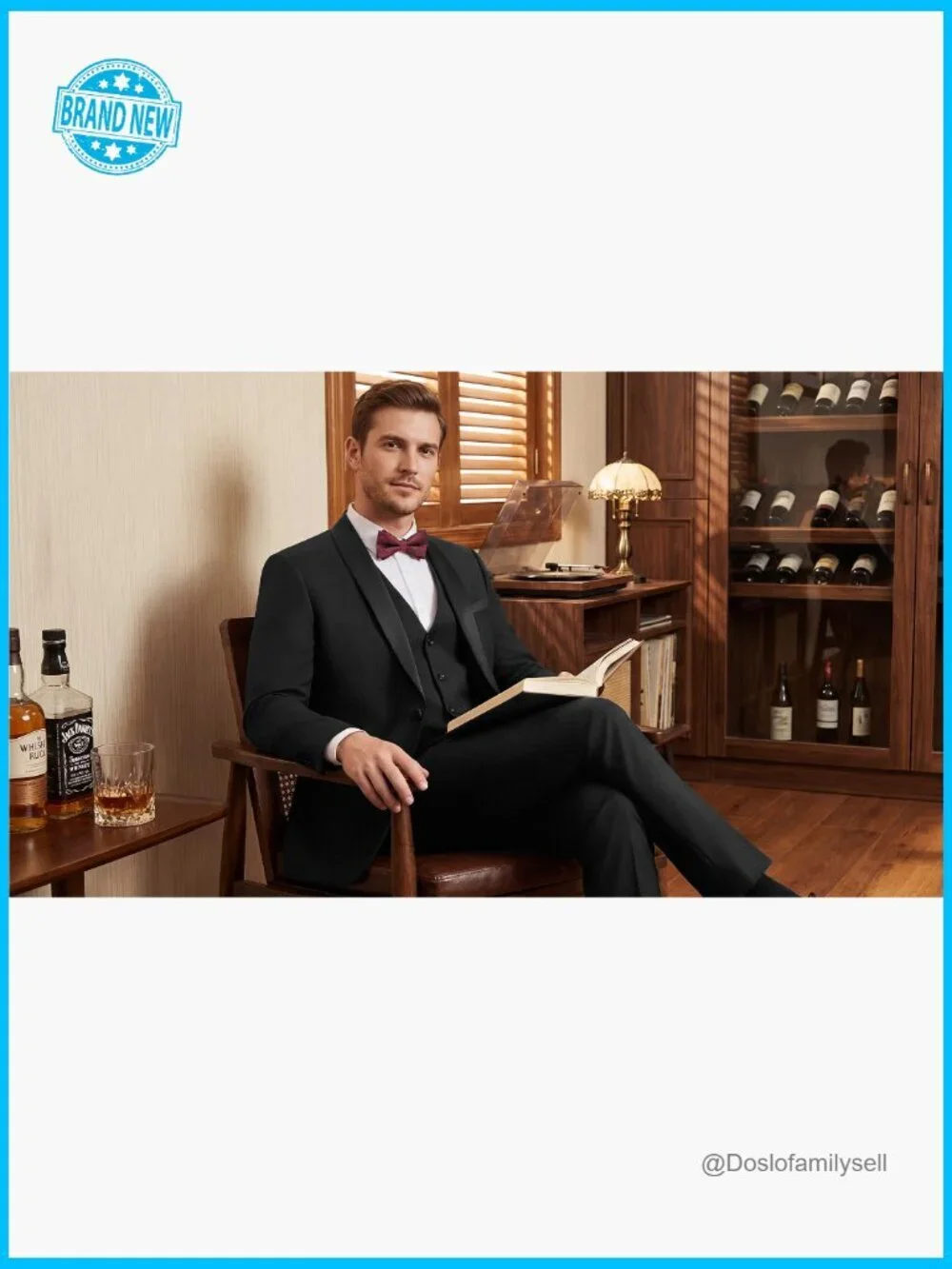 Slim Fit Tuxedo Suit Set Elegant Shawl Lapel Formal Wear for Prom Wedding